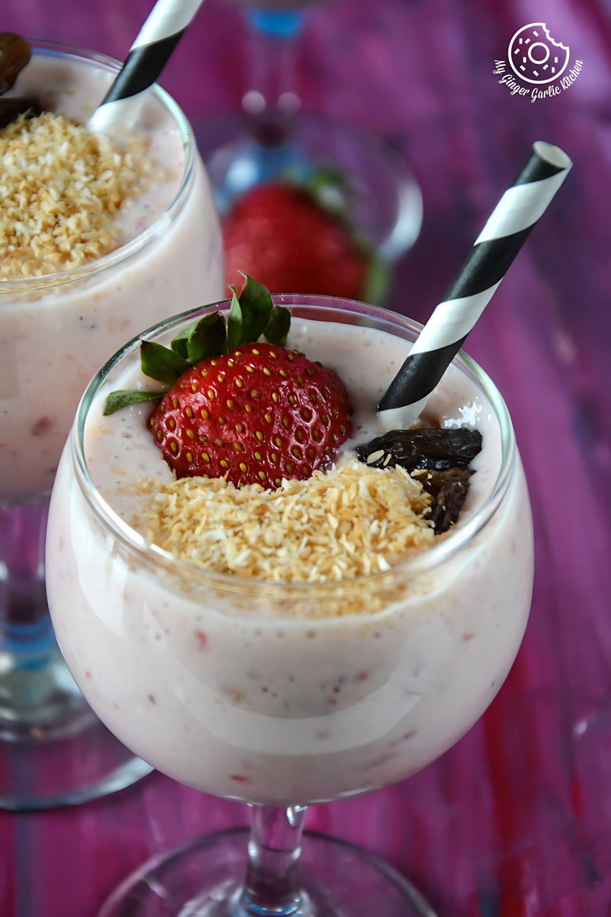 Image of Coconut Milk Banana Strawberry Smoothie