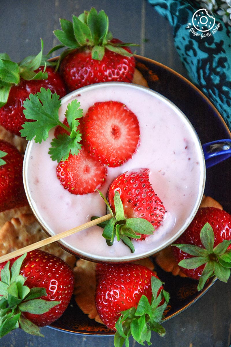 Image - recipe strawberry cheesecake dip for fruits and snacks anupama paliwal my ginger garlic kitchen 8 683x1024