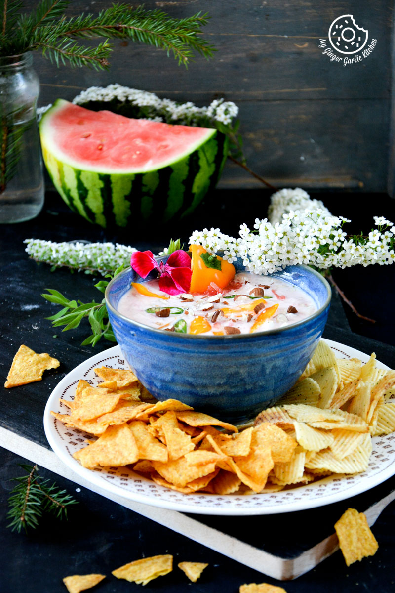 watermelon-onion-dip-for-chips|mygingergarlickitchen.com/ @anupama_dreams