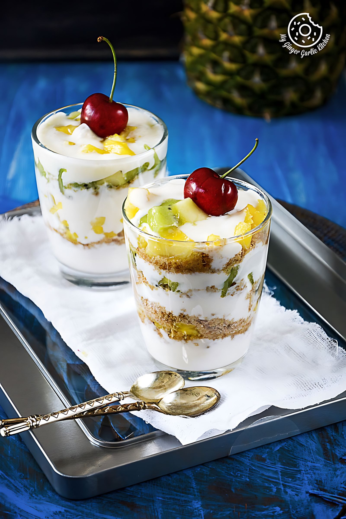 Quick and Easy Kiwi Pineapple Honey Yogurt Parfait