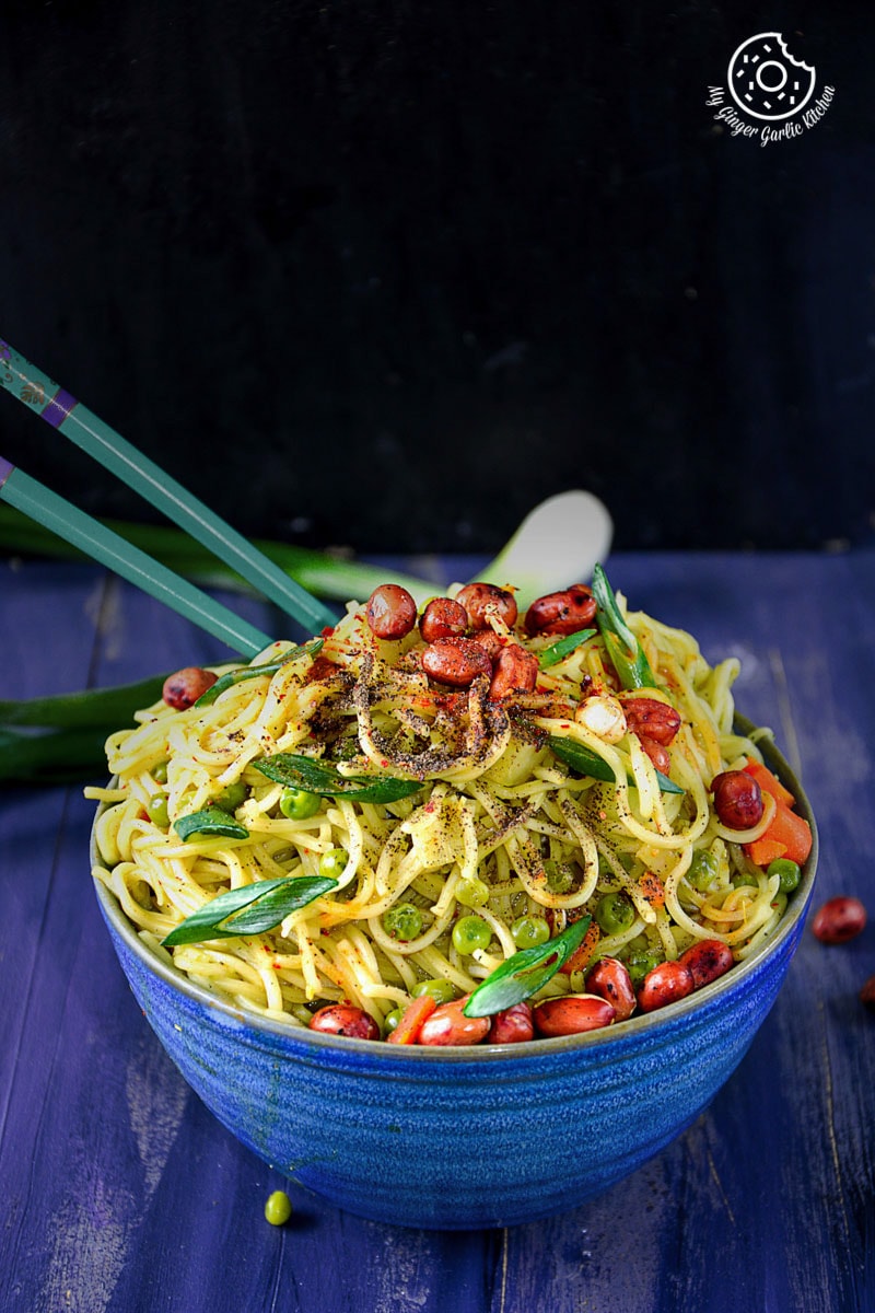 recipe-no-oil-thai-green-curry-chow-mein-noodles|mygingergarlickitchen.com/ @anupama_dreams