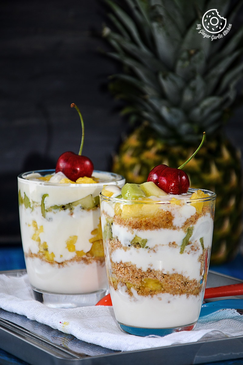 recipe-quick-and-easy-pineapple-kiwi-honey-yogurt-parfait|mygingergarlickitchen.com/ @anupama_dreams