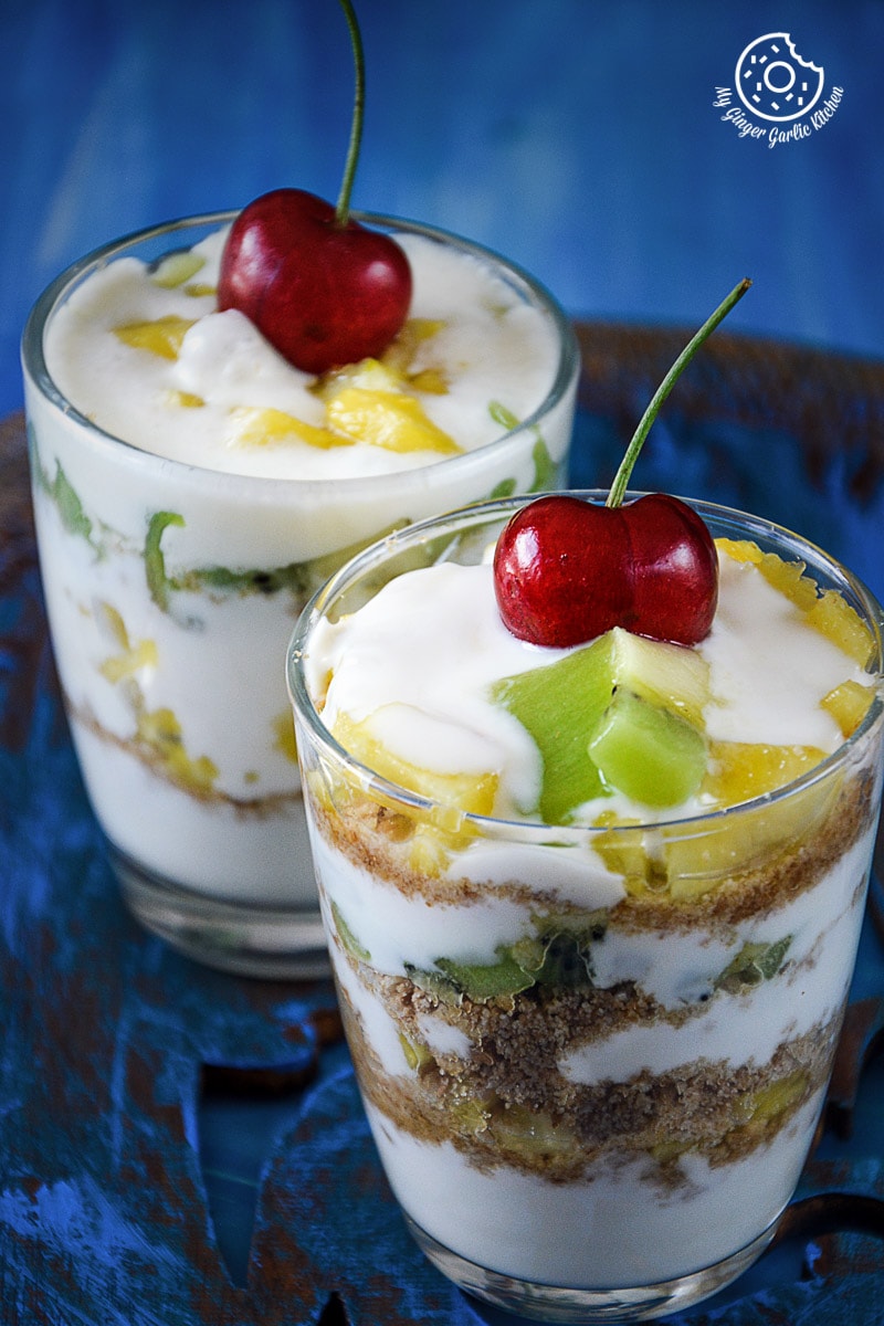 recipe-quick-and-easy-pineapple-kiwi-honey-yogurt-parfait|mygingergarlickitchen.com/ @anupama_dreams