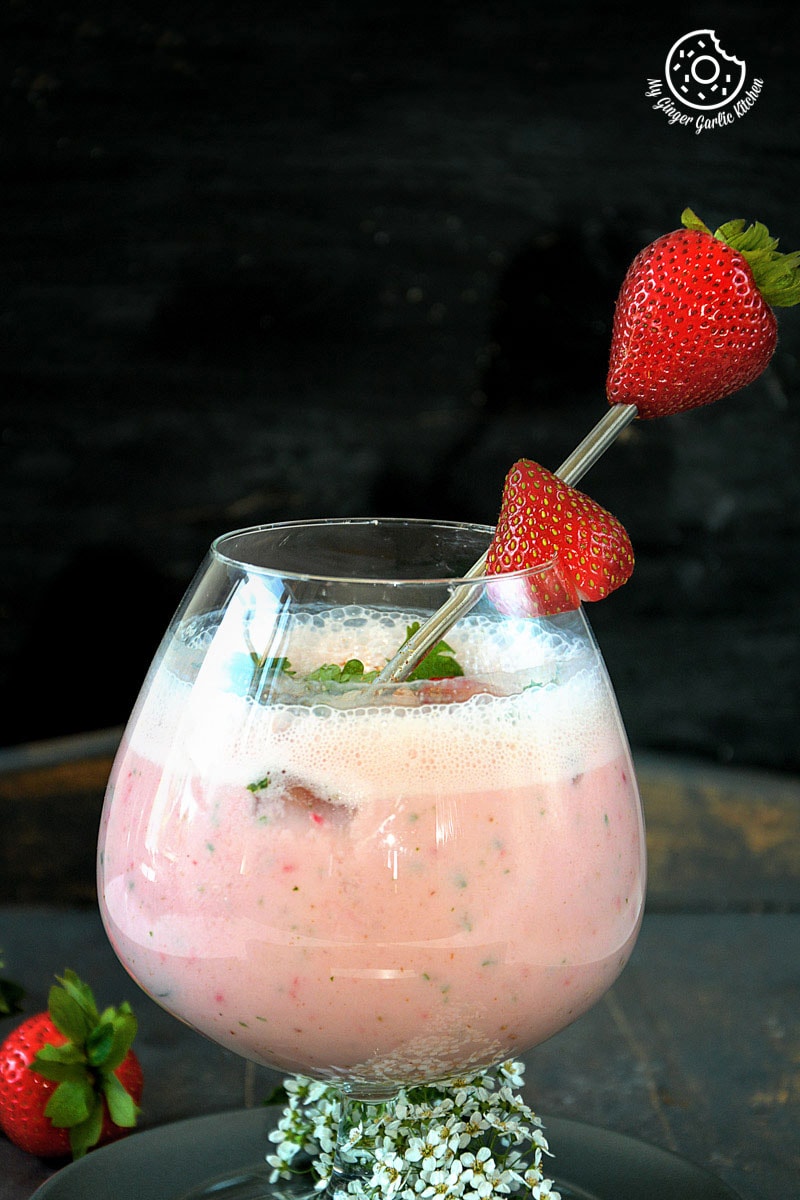 strawberry-masala-chaas|mygingergarlickitchen.com/ @anupama_dreams