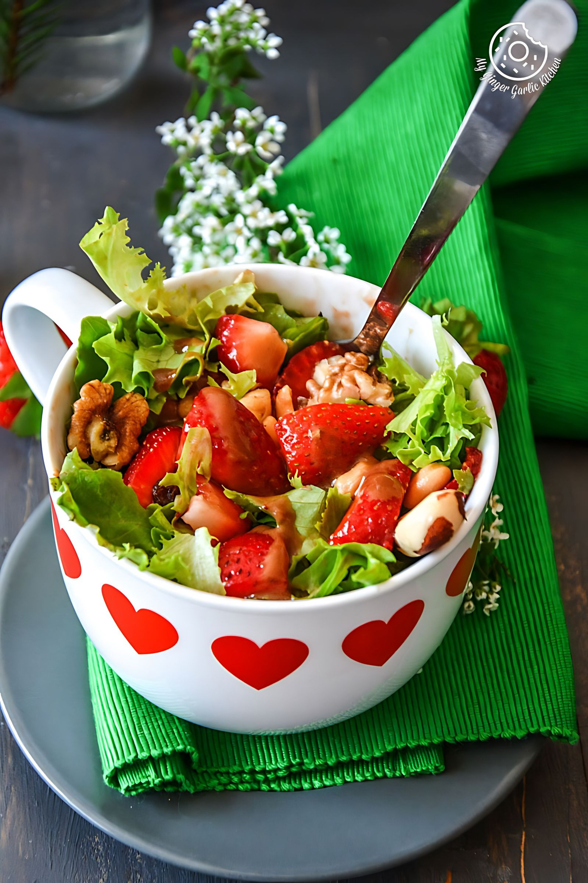 Summer Berry Salad With Salted Peanuts and Walnuts