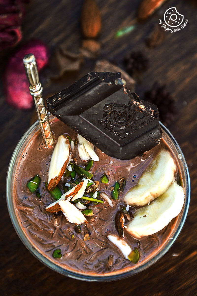 recipe-chocolate-vermicelli-kheer|mygingergarlickitchen.com/ @anupama_dreams
