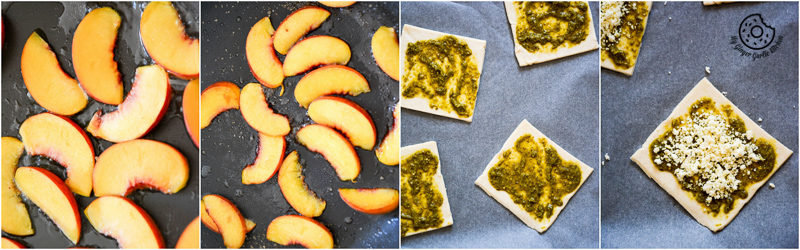 recipe-Caramelized-Peach-Pesto-Tart-with-Blueberries-and-Basils| mygingergarlickitchen.com/ @anupama_dreams