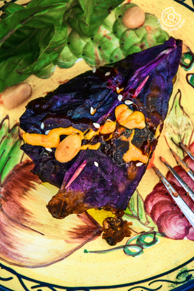 recipe-Poato-Panner-Stuffed-Roaste-Red-Cabbage-Cones-with-Sriracha|mygingergarlickitchen.com/ @anupama_dreams