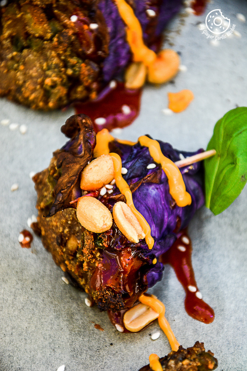 recipe-Poato-Panner-Stuffed-Roaste-Red-Cabbage-Cones-with-Sriracha|mygingergarlickitchen.com/ @anupama_dreams