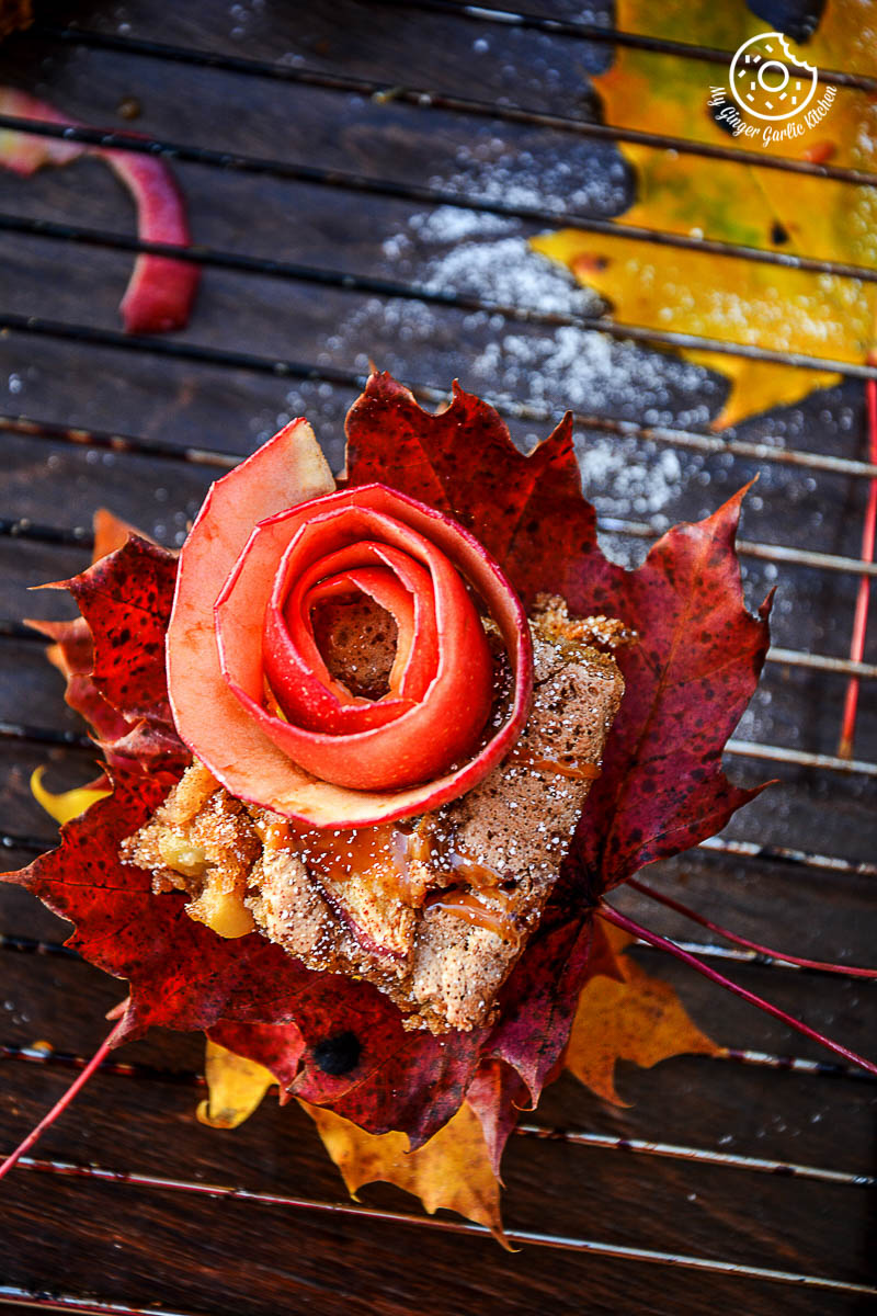 recipe-apple-cinnamon-brownie-with-caramel-drizzle|mygingergarlickitchen.com/ @anupama_dreams