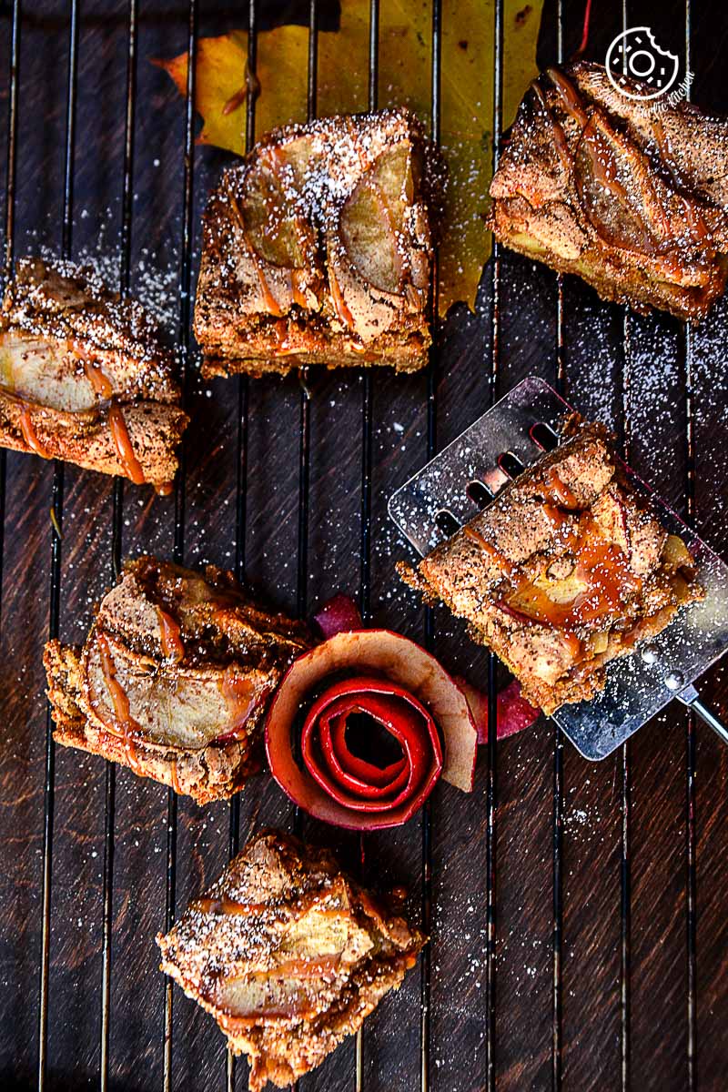recipe-apple-cinnamon-brownie-with-caramel-drizzle|mygingergarlickitchen.com/ @anupama_dreams