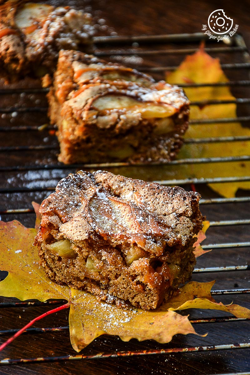 recipe-apple-cinnamon-brownie-with-caramel-drizzle|mygingergarlickitchen.com/ @anupama_dreams