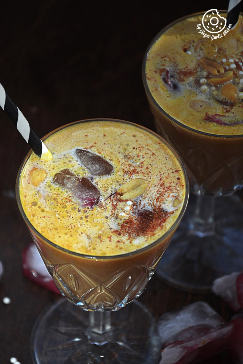 recipes-Spiced-Chai-Pumpkin-Smoothie|mygingergarlickitchen.com/ @anupama_dreams