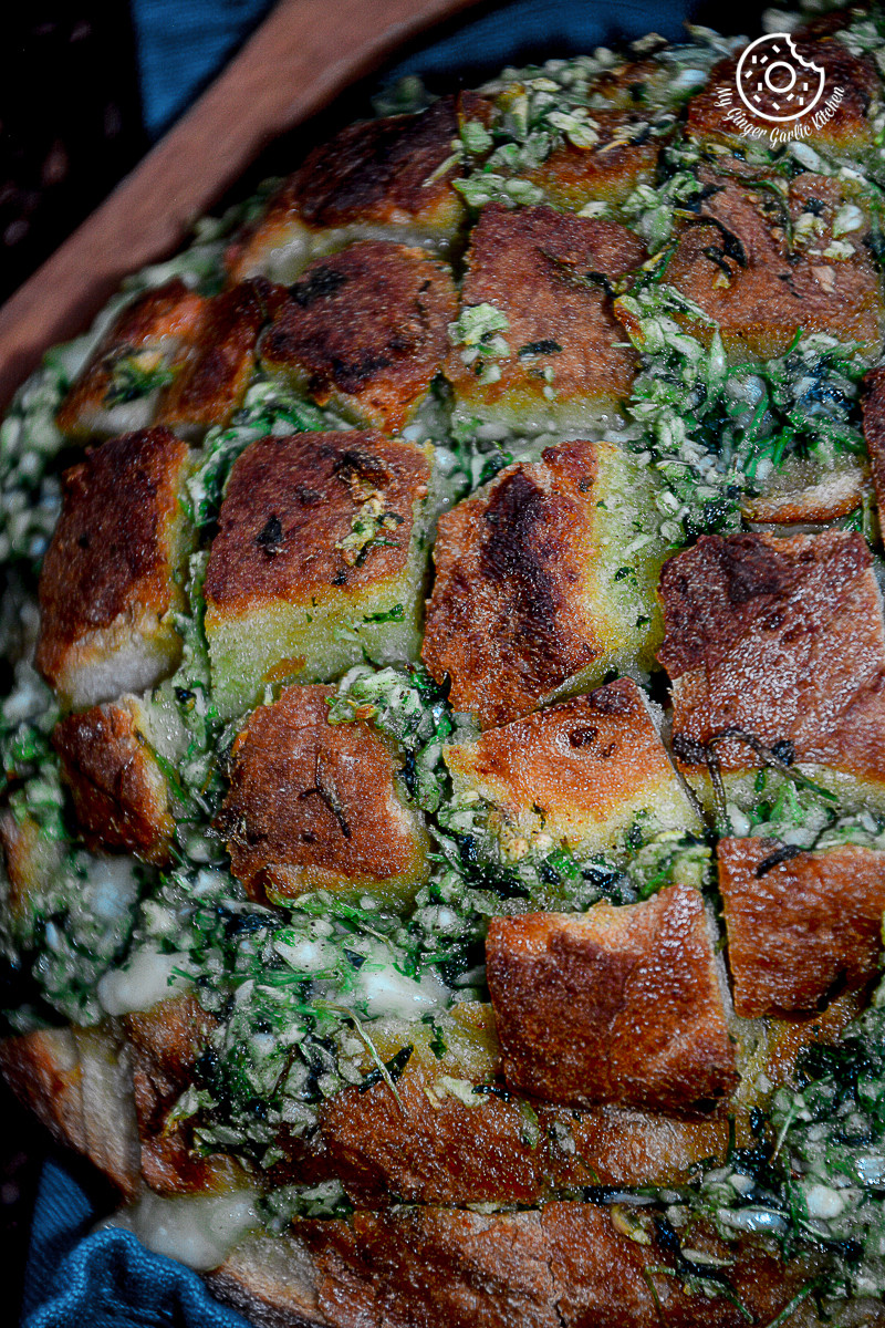 recipes-Pull-Apart-Garlic-Parsley-Bread|mygingergarlickitchen.com/ @anupama_dreams