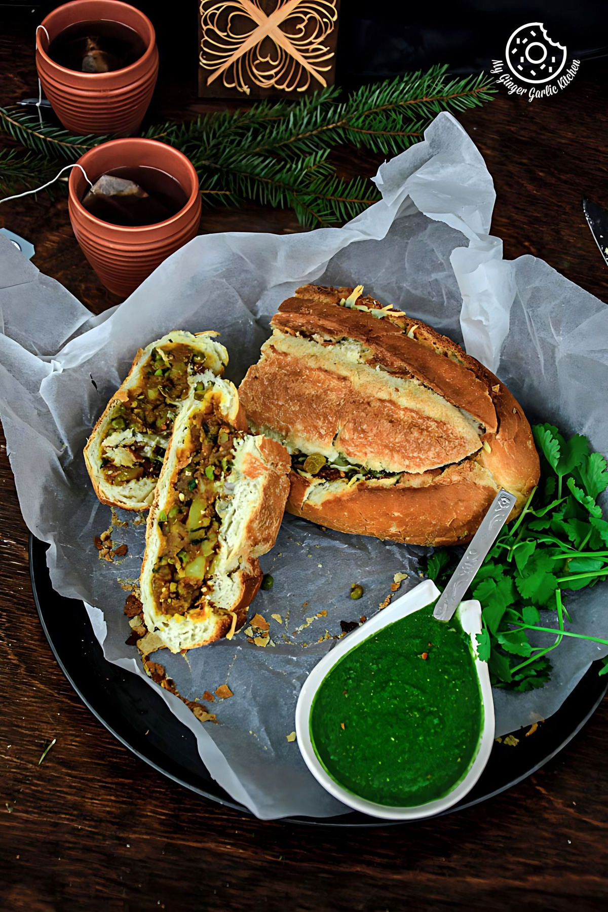 Samosa French Loaf With Coriander Chutney (Video)