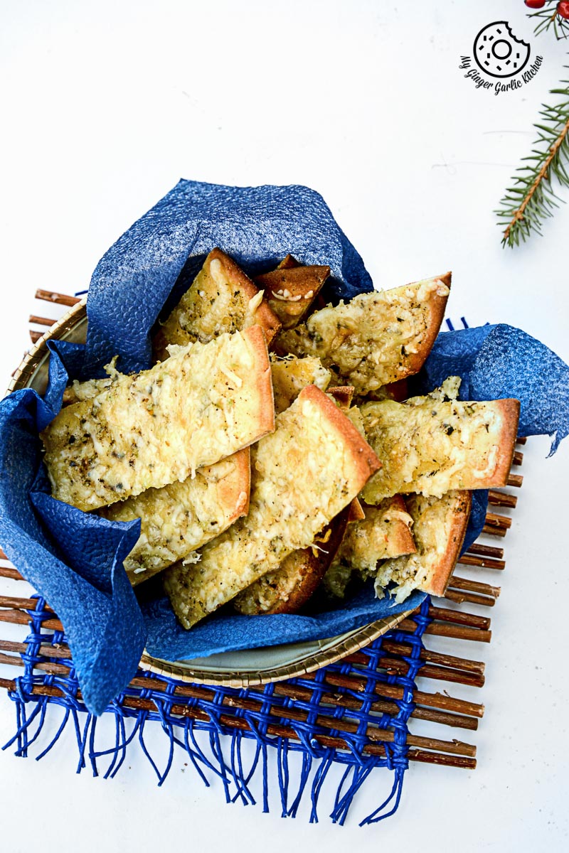 Cheesy Garlic Pizza Sticks With Figs Mayo Dip | mygingergarlickitchen.com/ @anupama_dreams