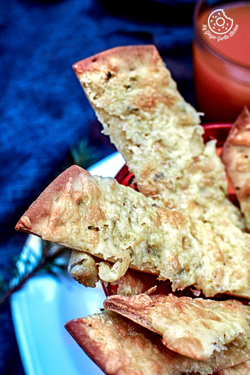 Cheesy Garlic Pizza Sticks With Figs Mayo Dip | mygingergarlickitchen.com/ @anupama_dreams