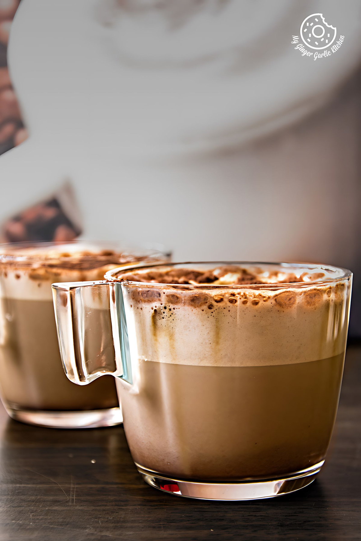 Chocolate Almond Milk with Frothy Coffee (Video Recipe)