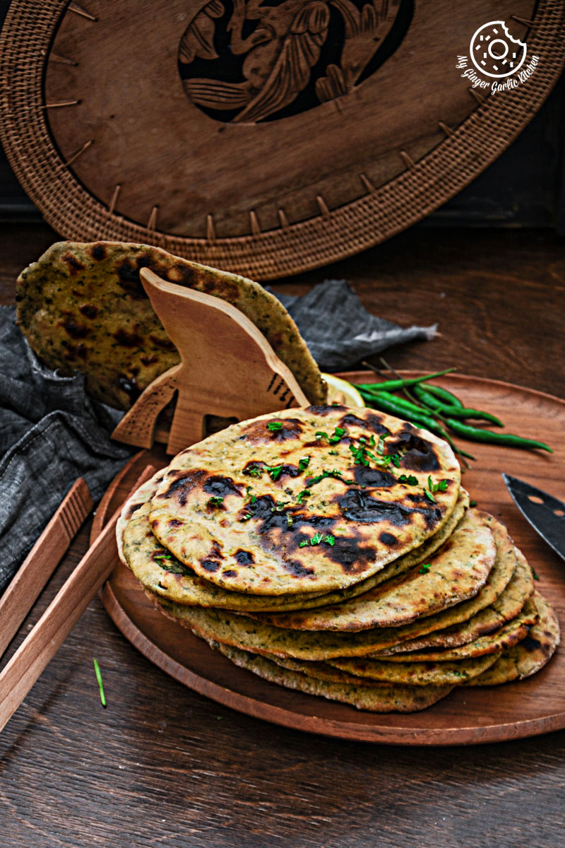 Mint Coriander Tandoori Roti | mygingergarlickitchen.com/ @anupama_dreams