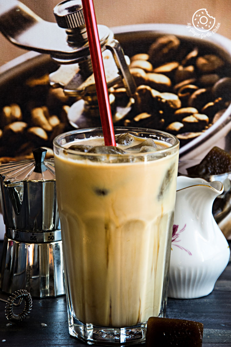 Iced Coffee with Vanilla Bean Coffee Ice Cubes Recipe