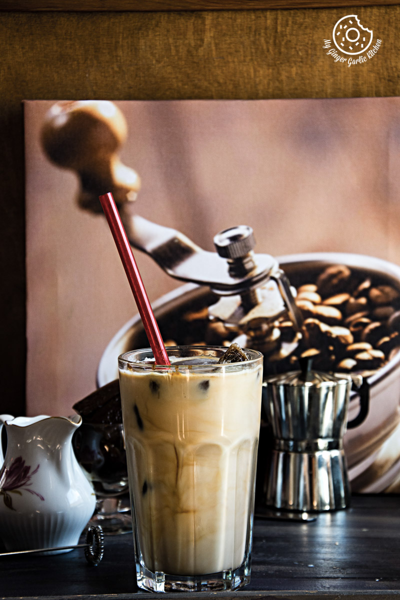 Vanilla Iced Mocha With Coffee Ice Cubes | mygingergarlickitchen.com/ @anupama_dreams