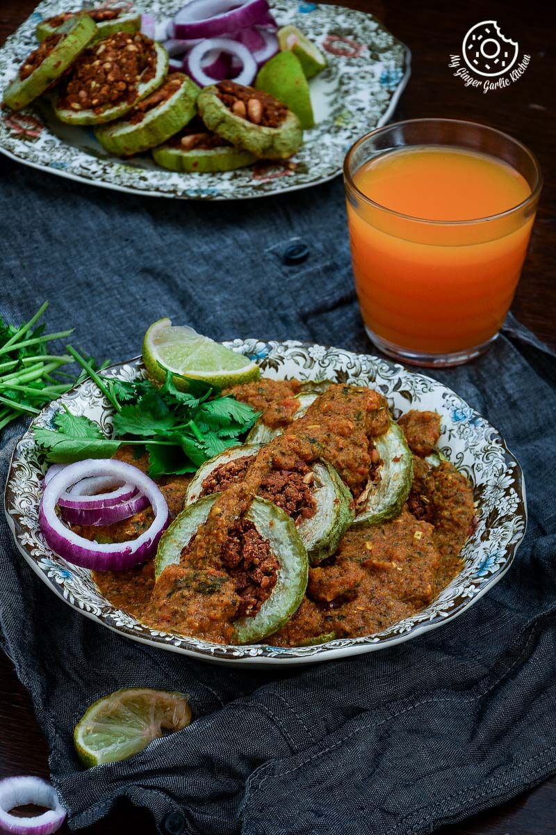Besan Stuffed Lauki Curry - Bharwa Lauki | mygingergarlickitchen.com/ @anupama_dreams