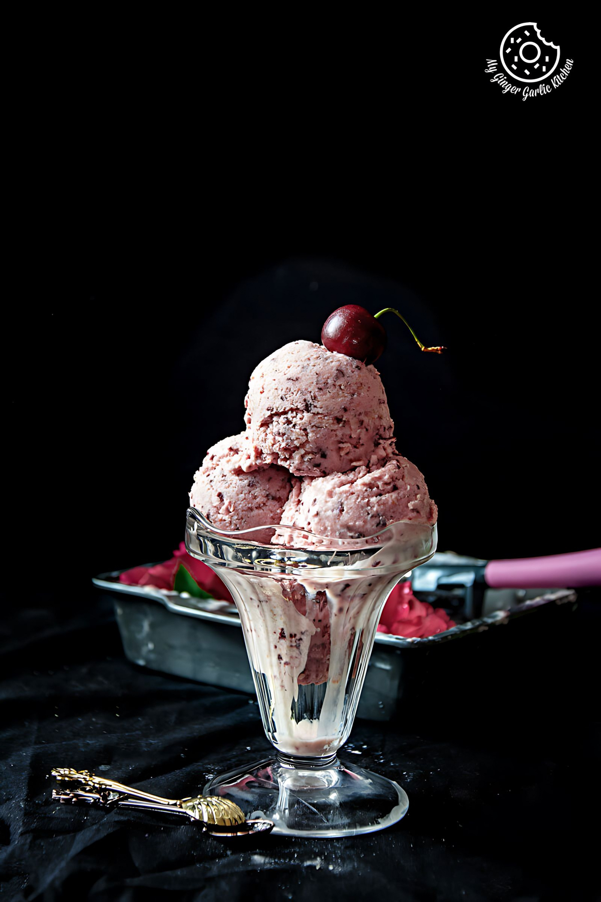 Classic and Easy Cherry Lassi Ice Cream (Video Recipe)