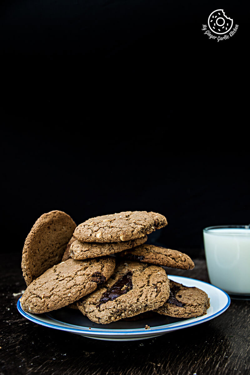 Oatmeal Peanut Butter Chocolate Cookies | mygingergarlickitchen.com/ @anupama_dreams