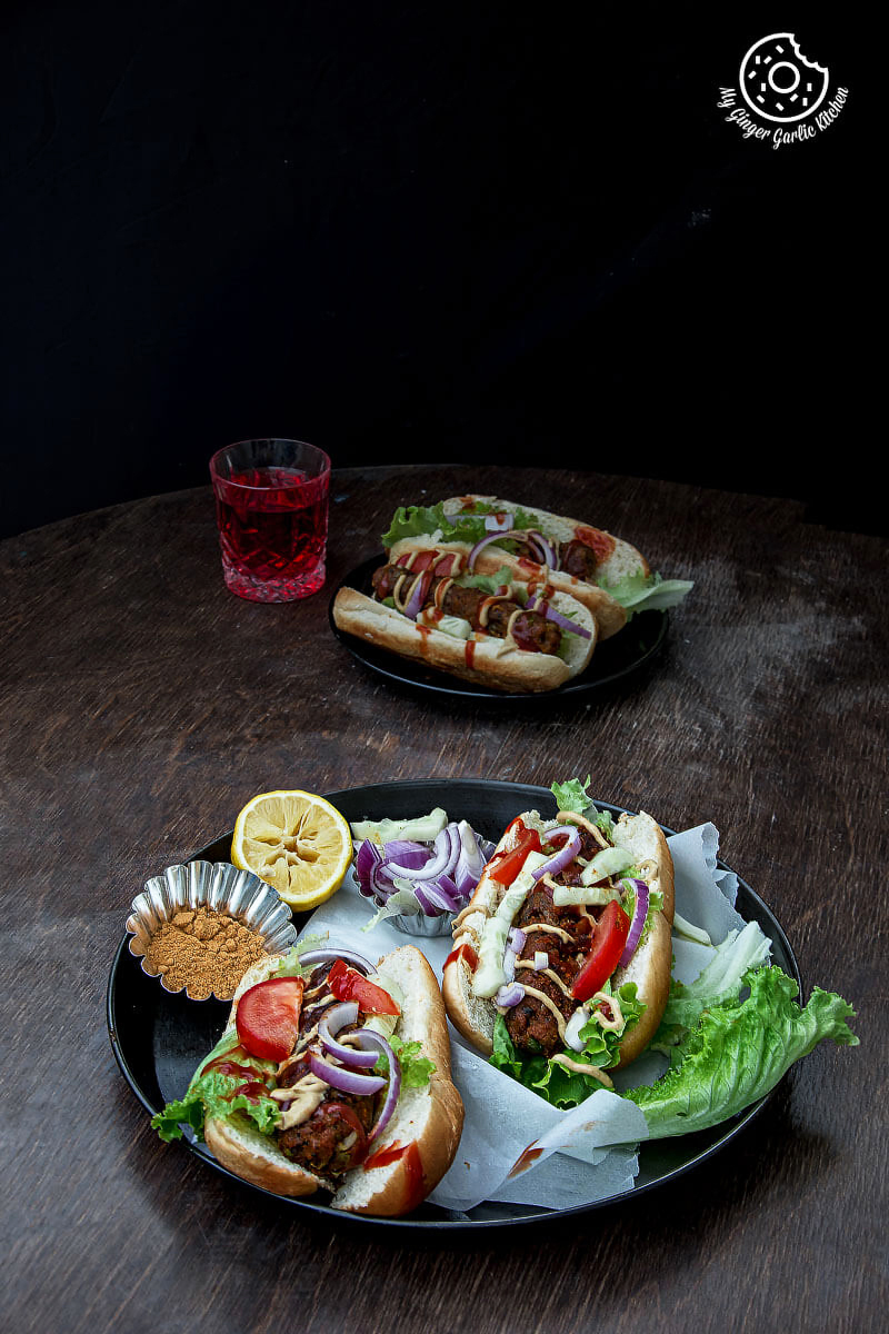 Sweet Potato Cabbage Hot Dogs | mygingergarlickitchen.com/ @anupama_dreams