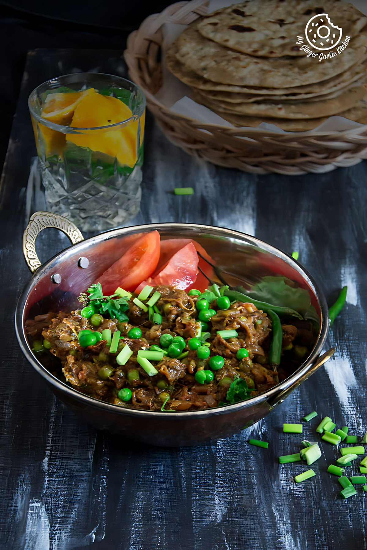How To Make Punjabi Baingan Bharta - Roasted Eggplant Curry Recipe | mygingergarlickitchen.com/ @anupama_dreams