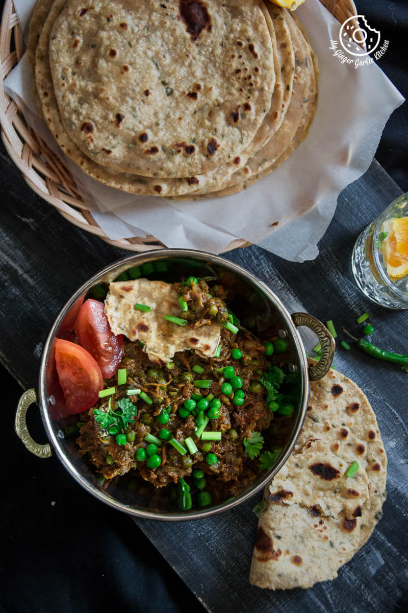Punjabi Baingan Bharta - Roasted Eggplant Curry | mygingergarlickitchen.com/ @anupama_dreams