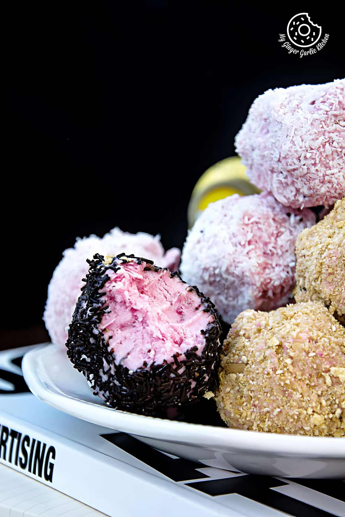 Image of No Bake Strawberry Cheesecake Bites