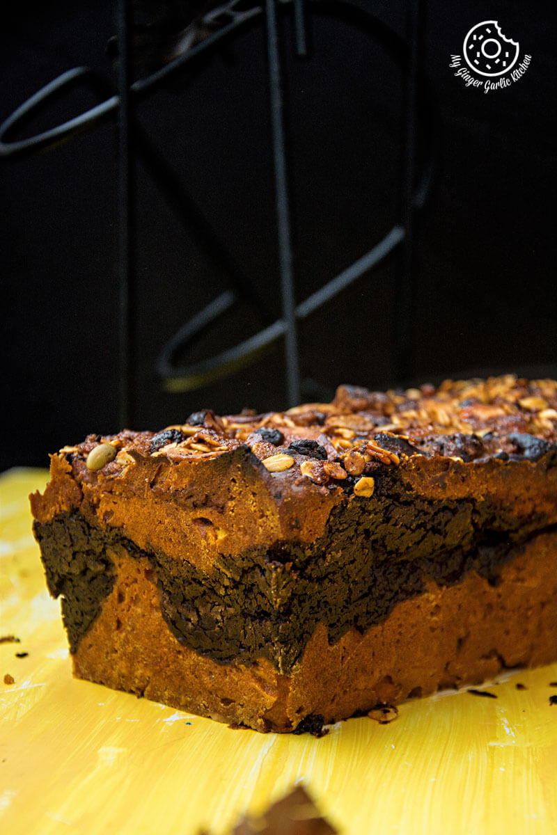 Pumpkin Muesli Chocolate Bread | mygingergarlickitchen.com/ @anupama_dreams