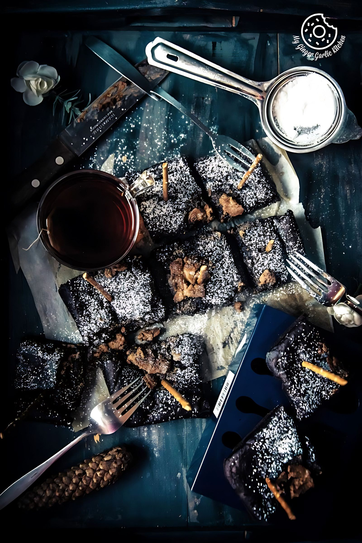 Image of Eggless Banana Peanut Butter Chocolate Brownies