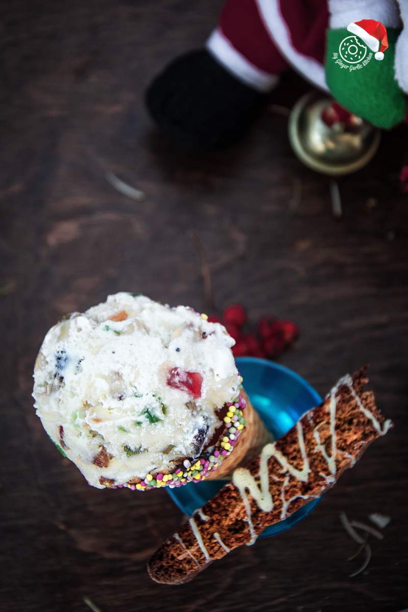 Holiday Fruit and Nut Ice cream | mygingergarlickitchen.com/ @anupama_dreams