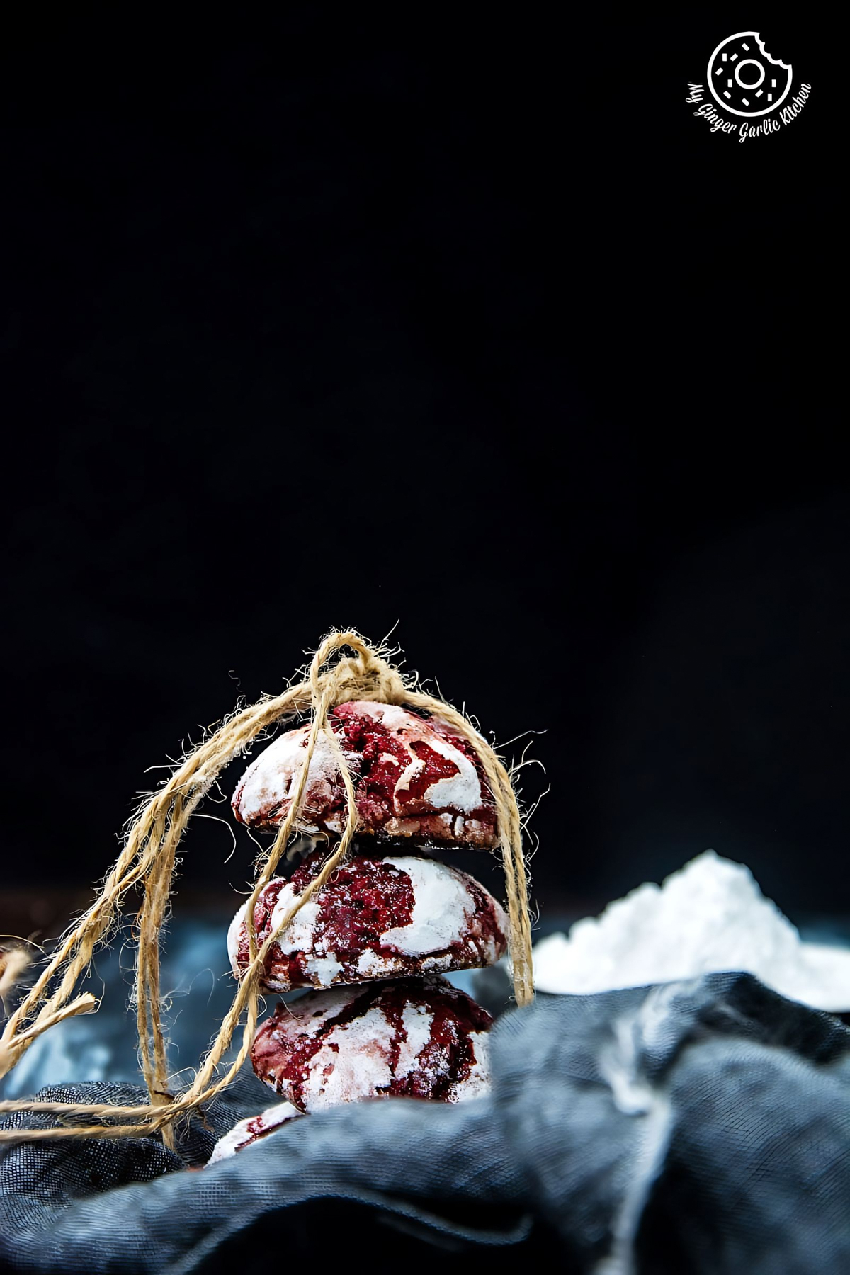 Red Velvet Crinkle Cookies