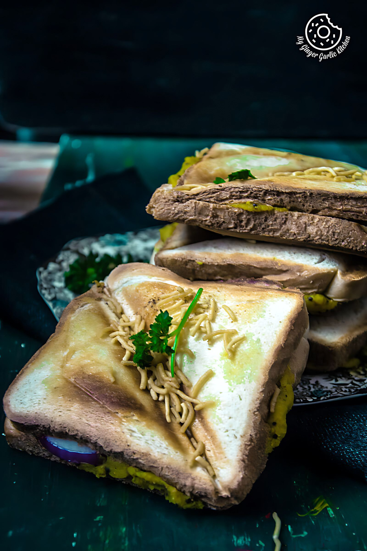 Bombay Masala Toast | How To Make Masala Toast | mygingergarlickitchen.com/ @anupama_dreams
