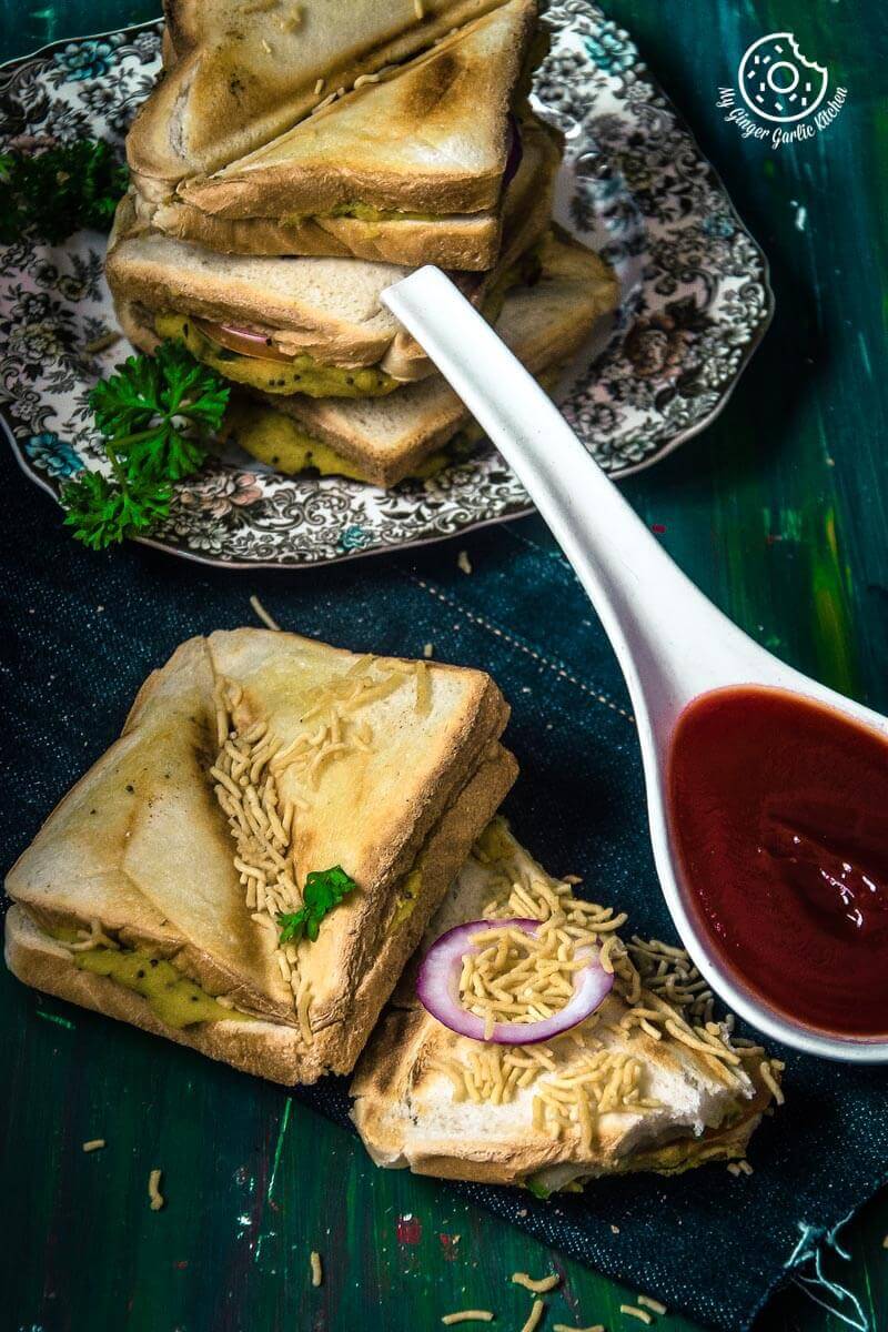 Bombay Masala Toast | How To Make Masala Toast | mygingergarlickitchen.com/ @anupama_dreams