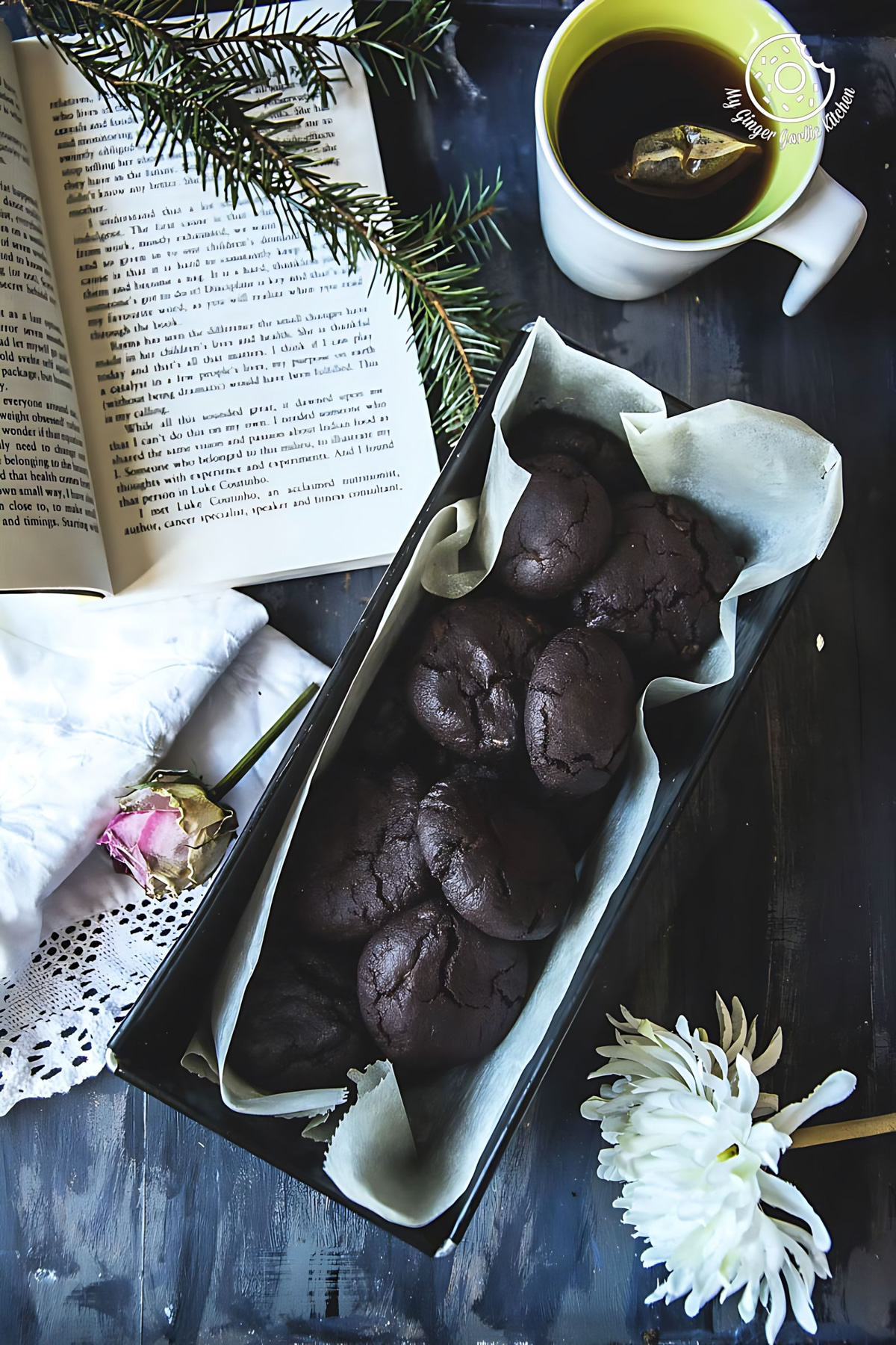 Eggless Triple Chocolate Cookies Recipe