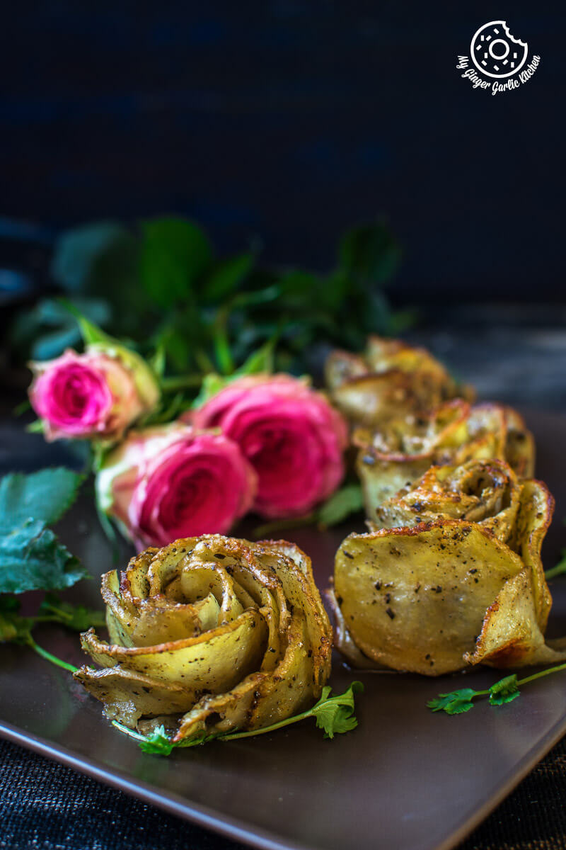 Potato Roses | Potato Gratins | mygingergarlickitchen.com/ @anupama_dreams