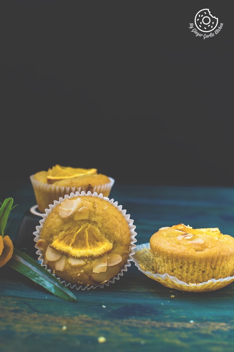 Eggless Orange Olive Oil Muffins | mygingergarlickitchen.com/ @anupama_dreams