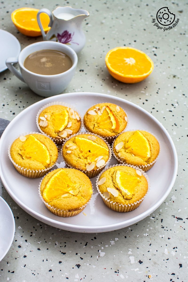 Eggless Orange Olive Oil Muffins | mygingergarlickitchen.com/ @anupama_dreams