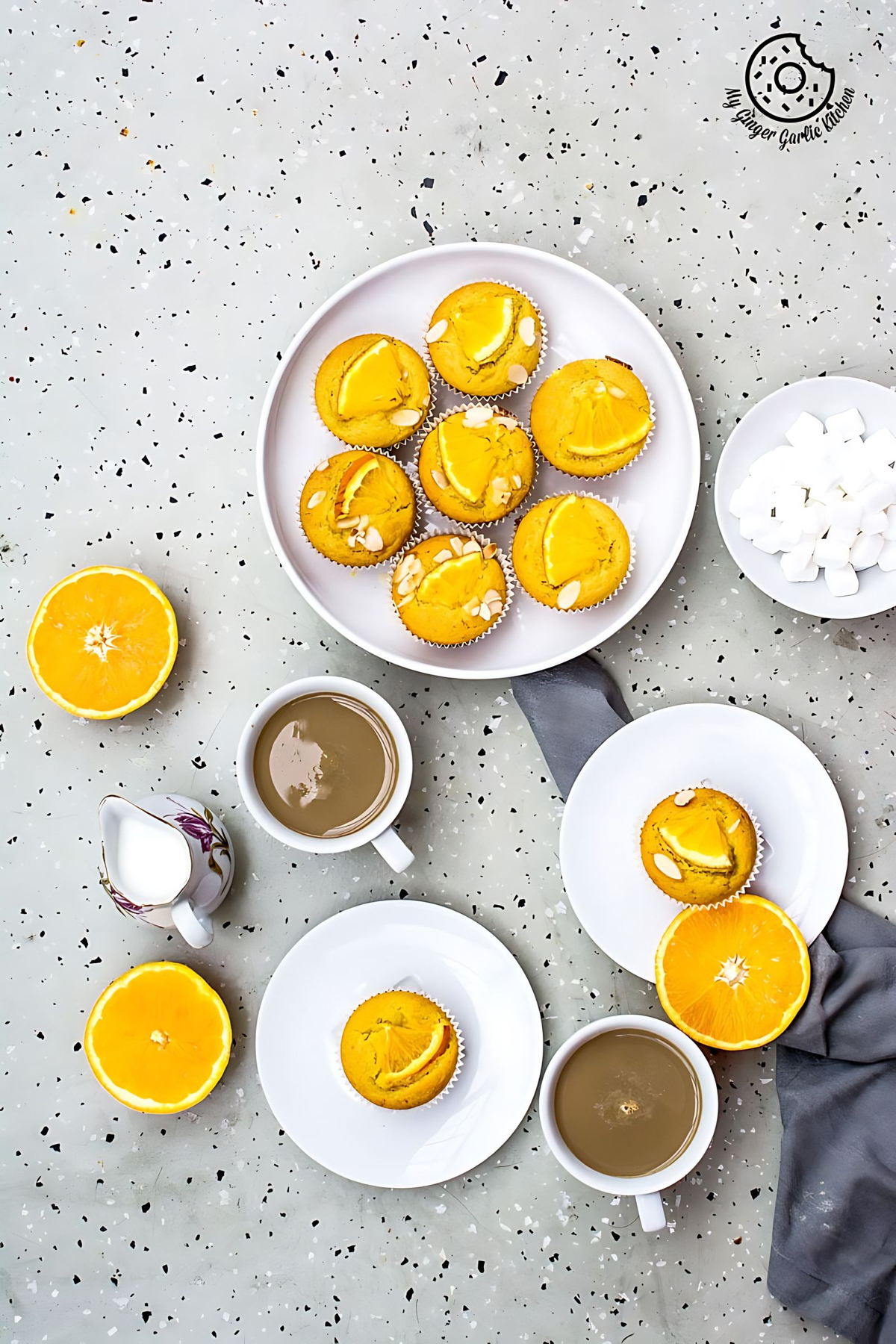 Image of Orange Olive Oil Muffins Recipe - Eggless