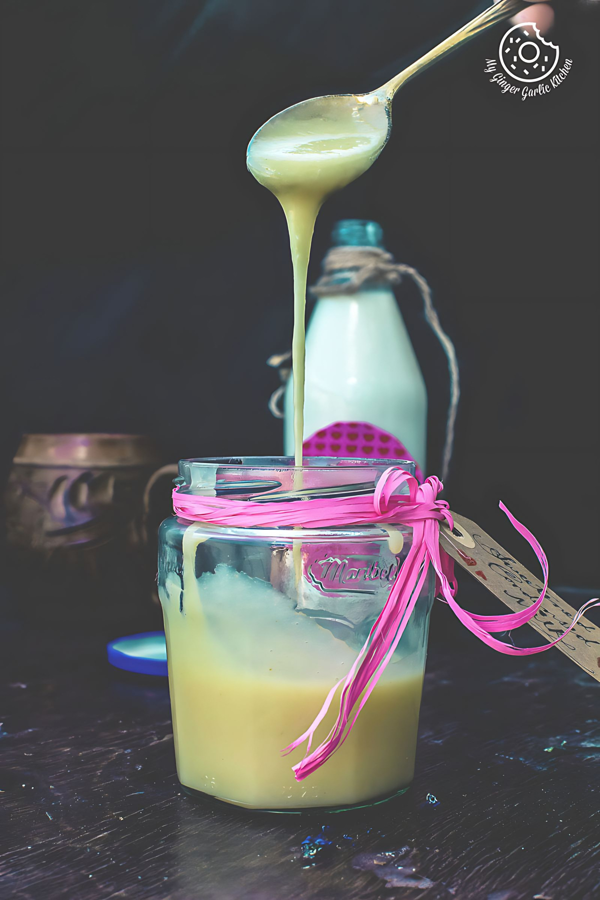 Recipe Homemade Sweetened Condensed Milk | mygingergarlickitchen.com/ @anupama_dreams