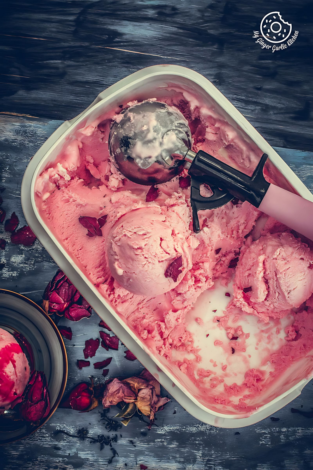 Rose Ice Cream (3-Ingredient, No-Churn)