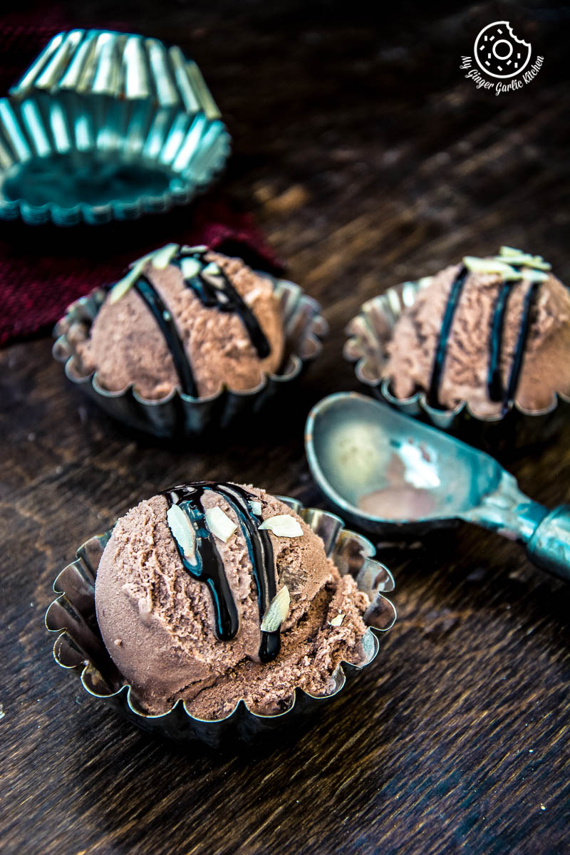 Eggless Chocolate Hazelnut Ice Cream | mygingergarlickitchen.com/ @anupama_dreams