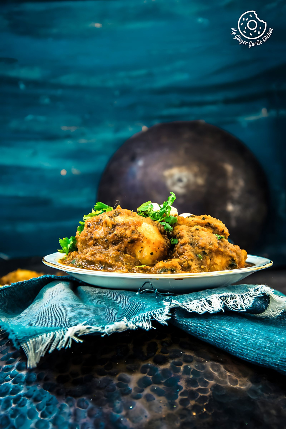 Lehsuni Dum Aloo - Spicy Garlicky Potatoes