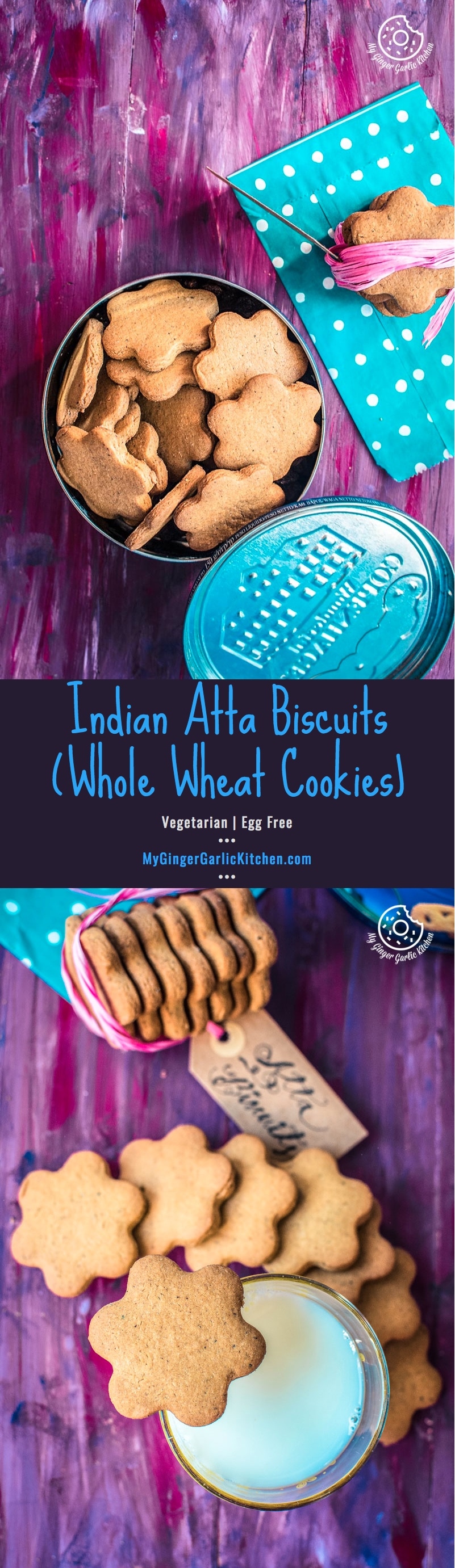 How To Make Atta Biscuit | Whole Wheat Cookies | mygingergarlickitchen.com/ @anupama_dreams