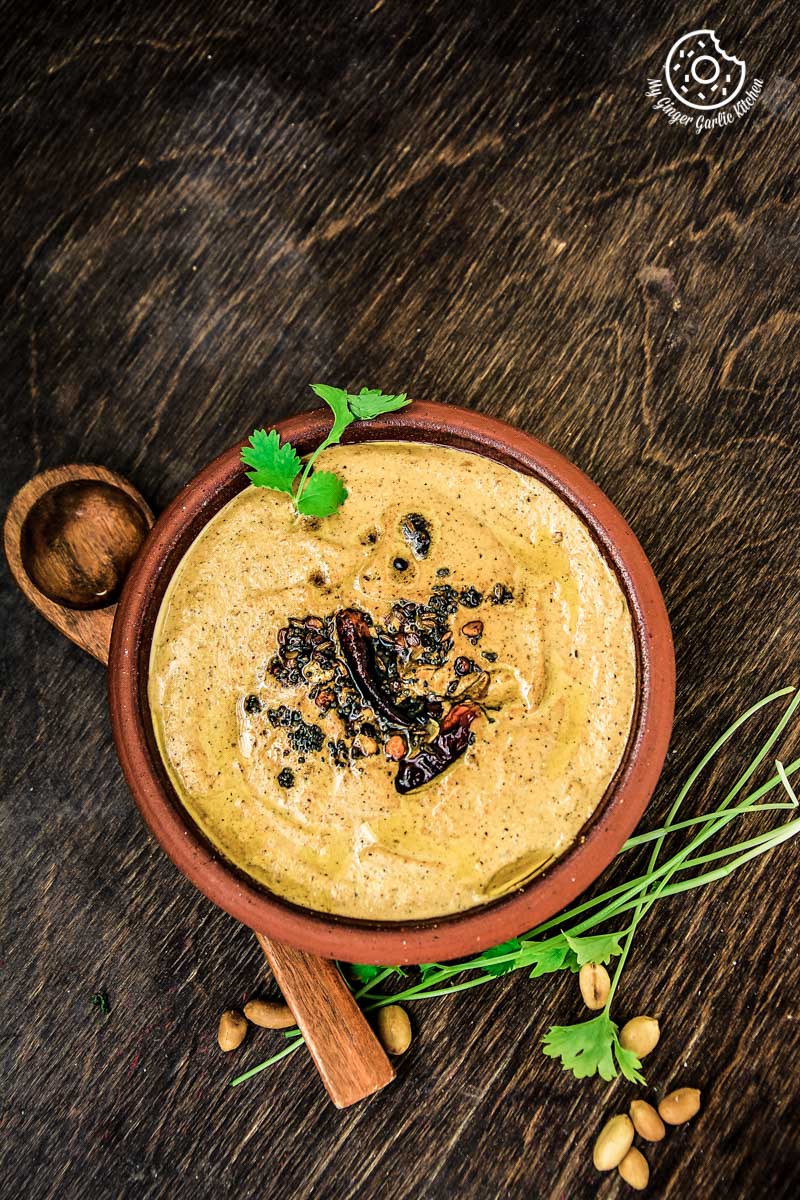 How To Make South Indian Style Peanut Garlic Chutney | Whole Wheat Cookies | mygingergarlickitchen.com/ @anupama_dreams