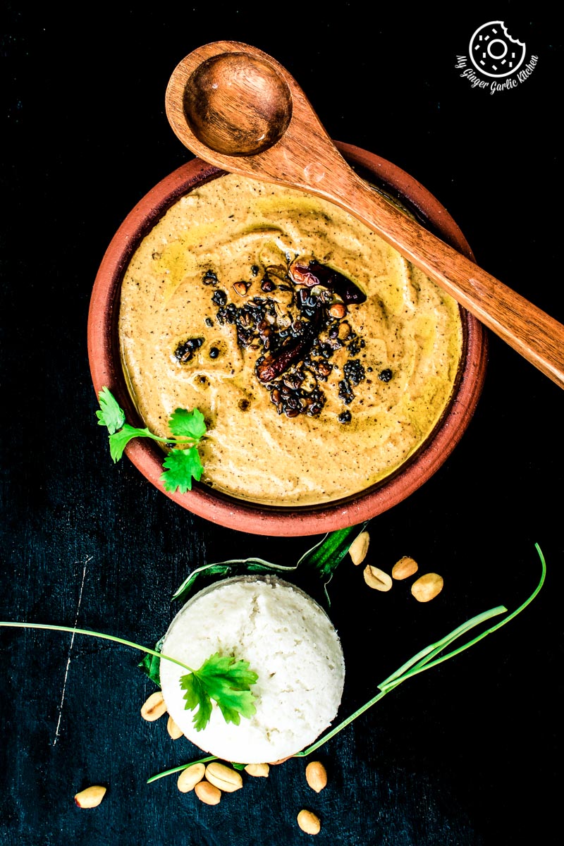 How To Make South Indian Style Peanut Garlic Chutney | Whole Wheat Cookies | mygingergarlickitchen.com/ @anupama_dreams